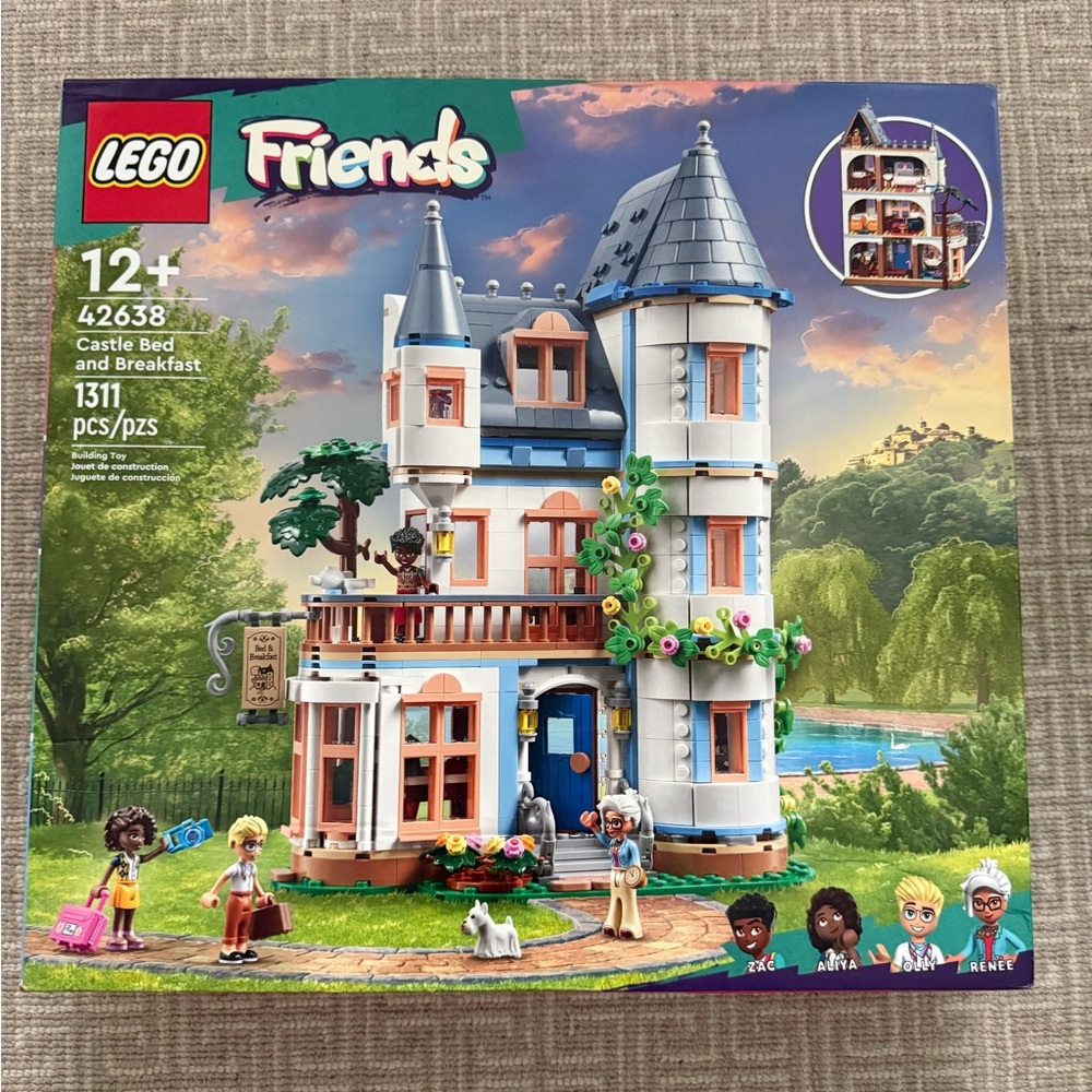 LEGO Friends Castle Bed and Breakfast with Blue and White Accents - Brand new!